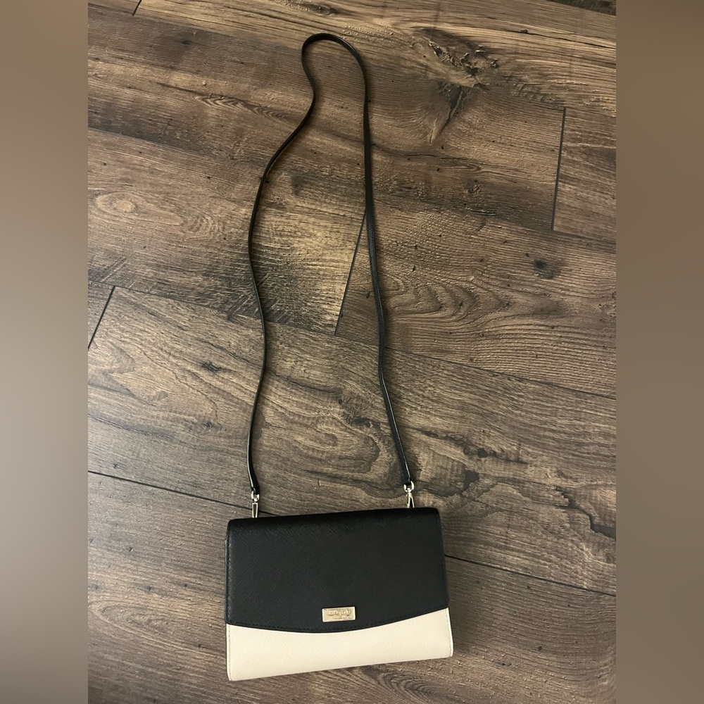 KATE SPADE - Laurel Way Winni Crossbody Bag/Wallet in Black/Beige